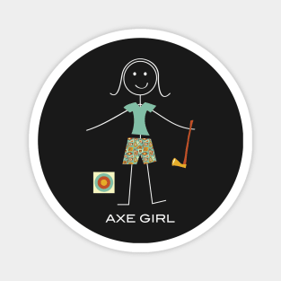 Funny Womens Axe Throwing Magnet